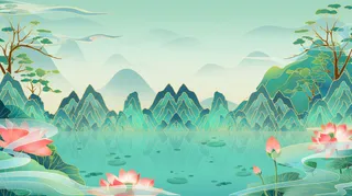 国潮插画背景中国风高清