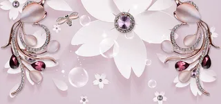 钻石珍珠花朵欧式浪漫家居背景高清