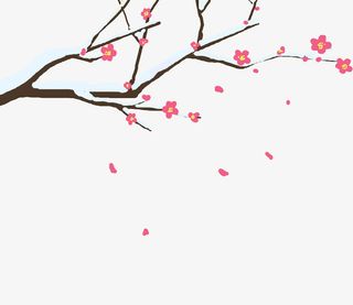 卡通白雪皑皑的树枝PNG免抠