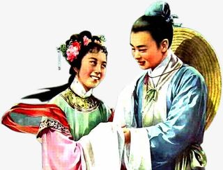 年画牛郎织女七夕免抠