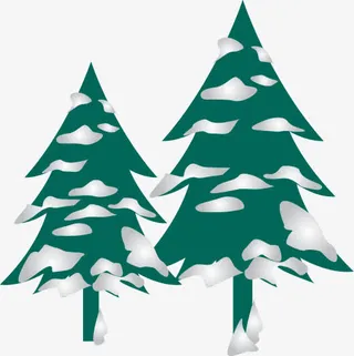 矢量绿色圣诞树免抠