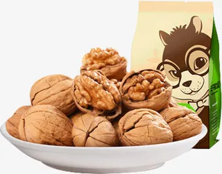 三只松鼠纸皮核桃免抠