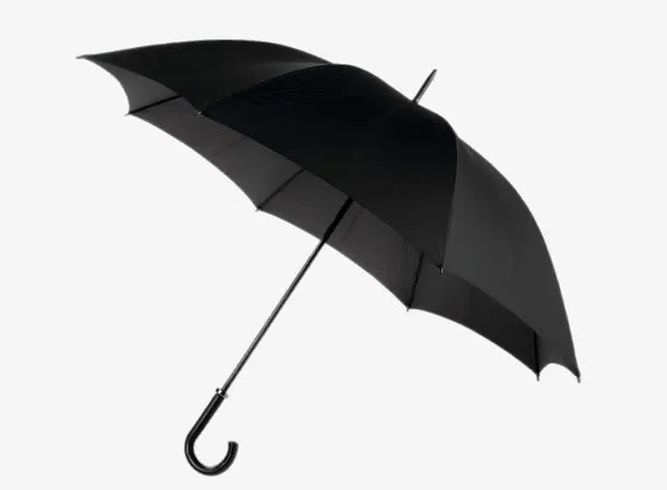 高清黑色雨伞免抠