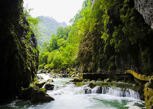 荔波大七孔风景免抠