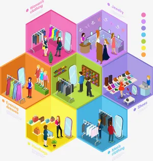 矢量服装商城免抠