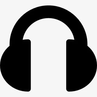 黑色耳机图标免抠