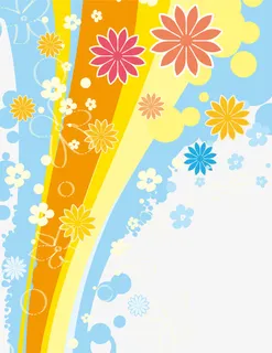 卡通彩虹边框纹理免抠