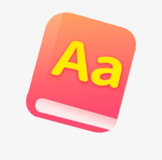 卡通粉色字母课本免抠