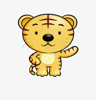 矢量手绘老虎素材免抠