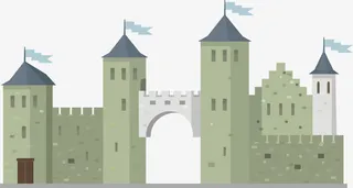 卡通中国房子免抠