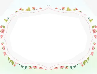 彩色可爱温馨花纹边框免抠