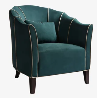 绒面绿色超纤皮休闲椅免抠