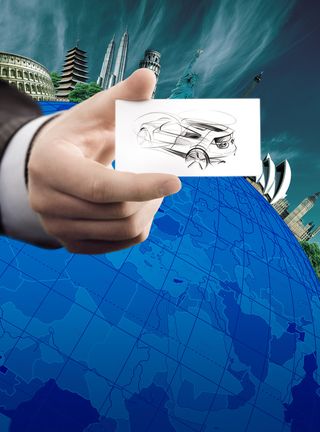 商务创意蓝色背景素材高清