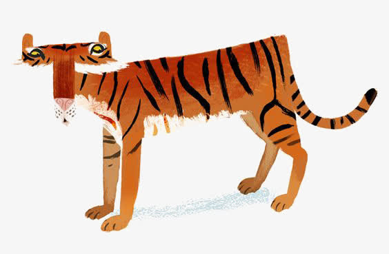 卡通手绘老虎免抠