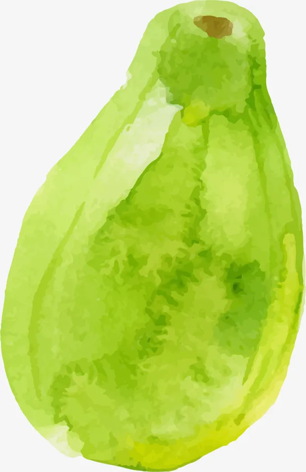 夏季水果绿色梨子免抠