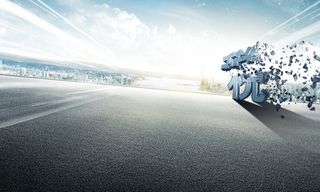 简约城市税务广告高清