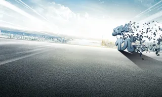 简约城市税务广告高清