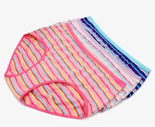 弹性舒适条纹内裤免抠