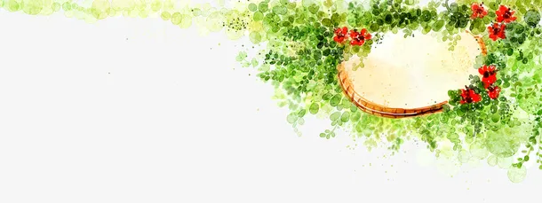 卡通春天藤蔓免抠