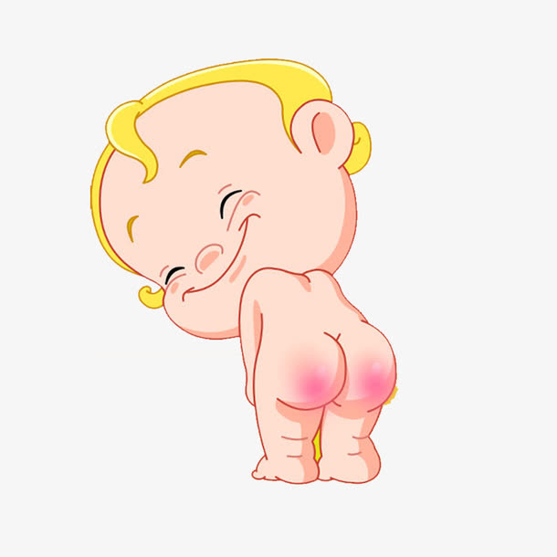 红屁股婴儿免抠