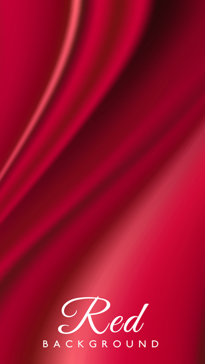 红色丝带AI矢量图H5背景高清