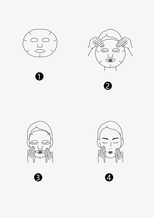 面膜使用步骤免抠