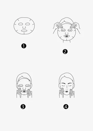 面膜使用步骤免抠