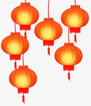 装饰新年灯笼素材免抠