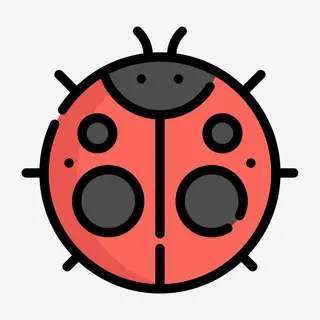 卡通手绘七星瓢虫免抠