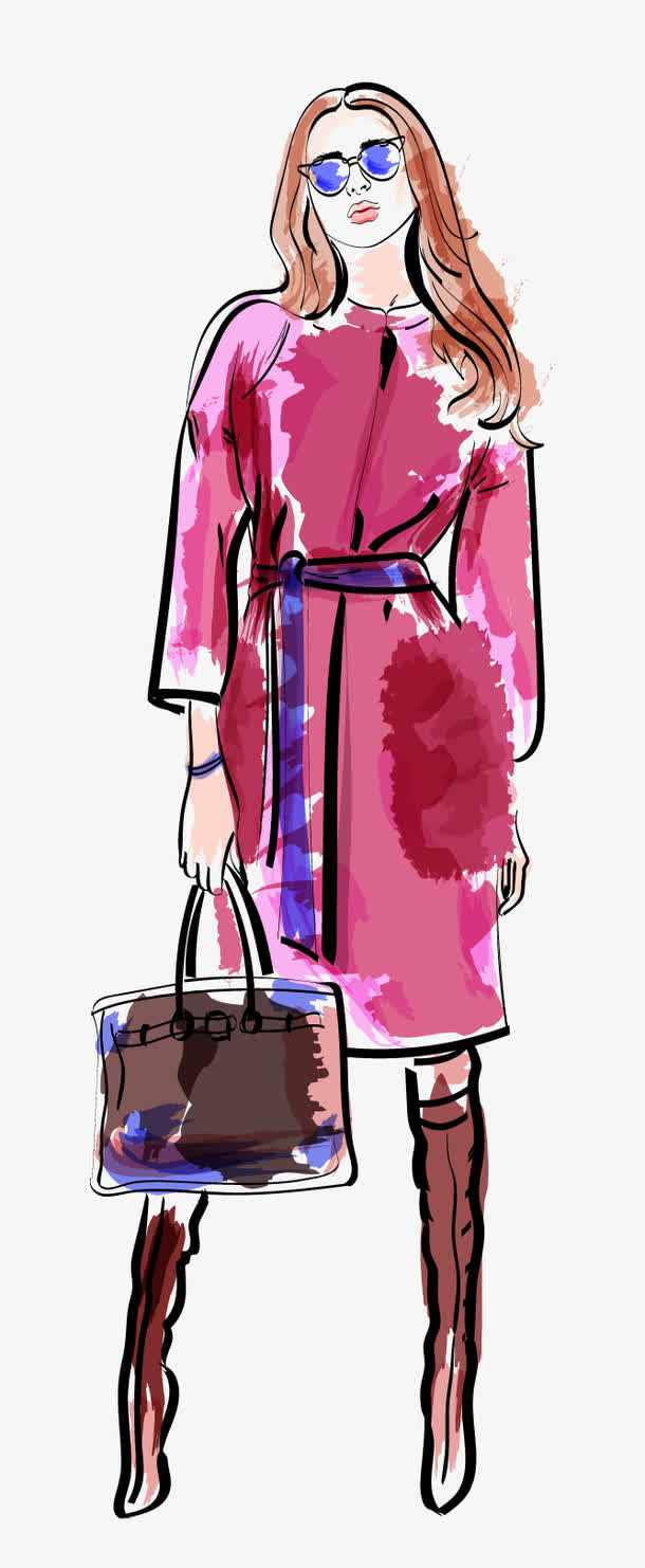 时尚美女免抠