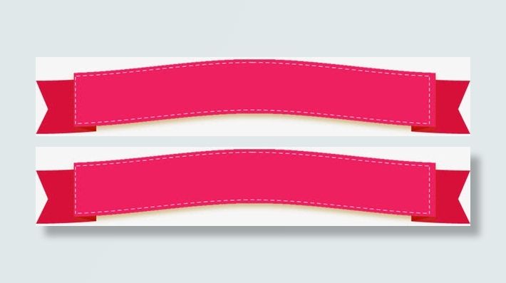 创意扁平手绘红色的边框蝴蝶结免抠