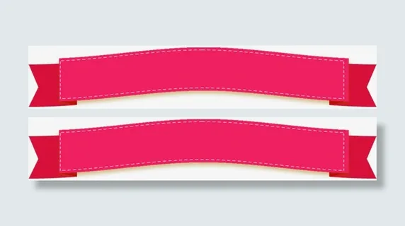 创意扁平手绘红色的边框蝴蝶结免抠