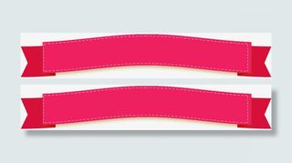 创意扁平手绘红色的边框蝴蝶结免抠