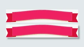 创意扁平手绘红色的边框蝴蝶结免抠