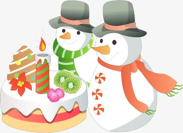 卡通雪人免抠