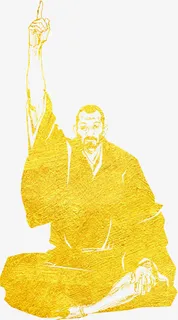 剪影人物和尚免抠