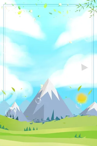 扁平化唯美风景PSD分层高清