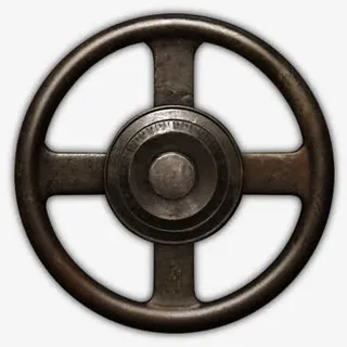 创意合成复古车方向盘免抠