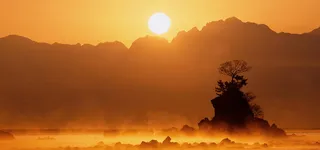 山上红日淘宝海报背景banner高清