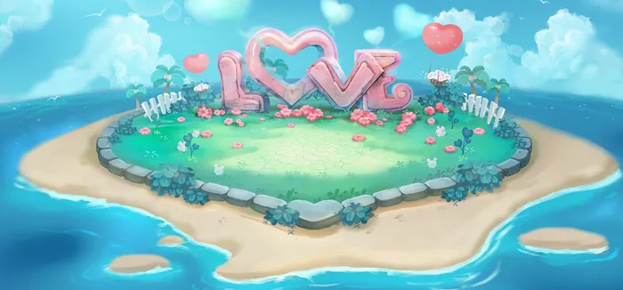 卡通童趣love背景装饰高清