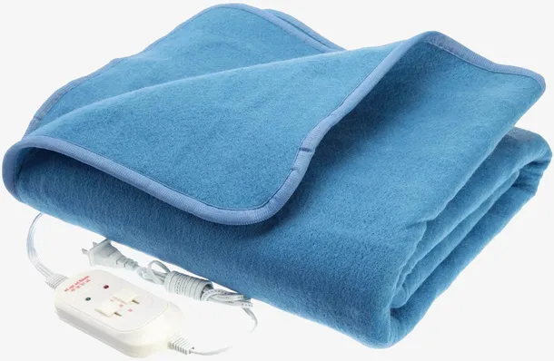 蓝色电热毯免抠