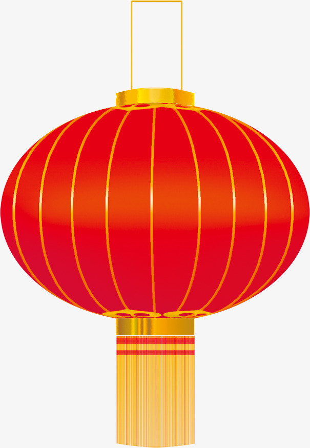 金红色灯笼免抠