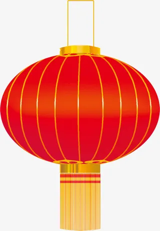 金红色灯笼免抠