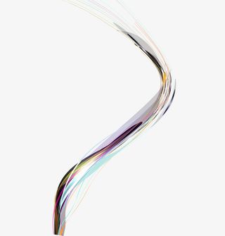 手绘多彩弧线线条免抠