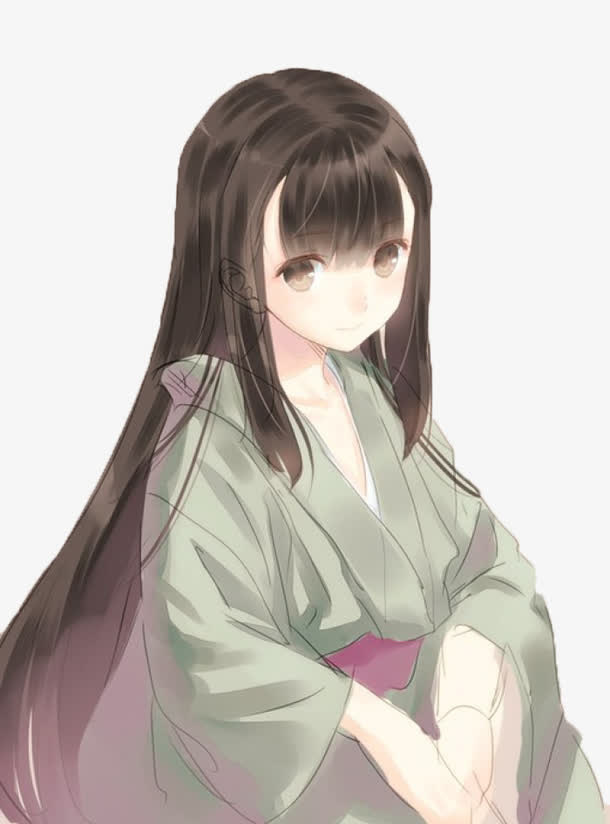 素衣美人免抠
