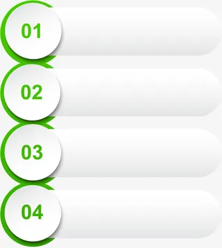 商务简约步骤图表免抠
