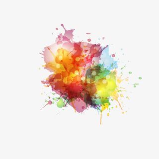 溅开的色彩墨汁免抠
