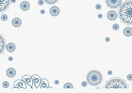 青花底纹边框免抠 青花底纹边框免抠
