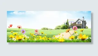 小清新风景背景