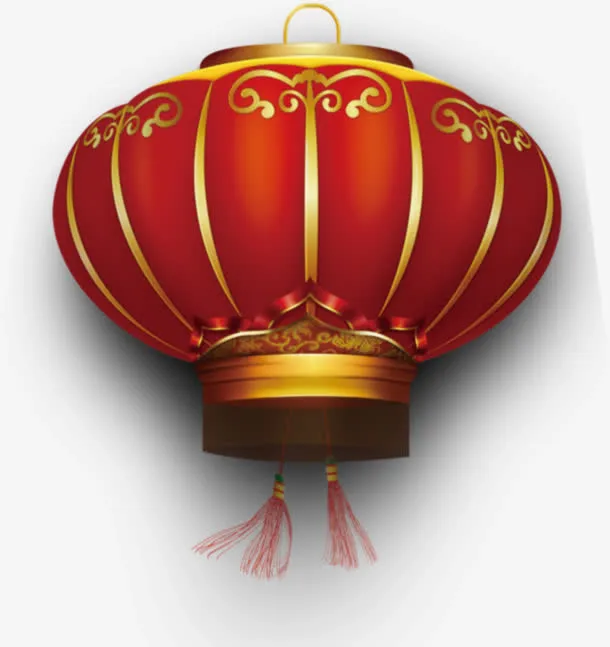 欢乐鸡年灯笼免抠